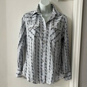 DC  vintage women’s Blue Floral Shirt